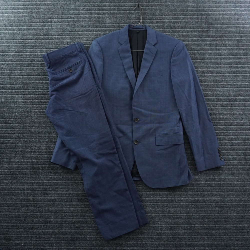 J.Crew Ludlow Suit Mens 36R 32x30 Blue Tollegno 1900 Wool Slim Fit